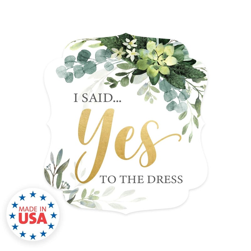 Canopy Street Lush Greenery I Said Yes To The Dress Sign / 10" x 12" Elegant Floral Wedding Shop Sign/Made In The USA - Image 4